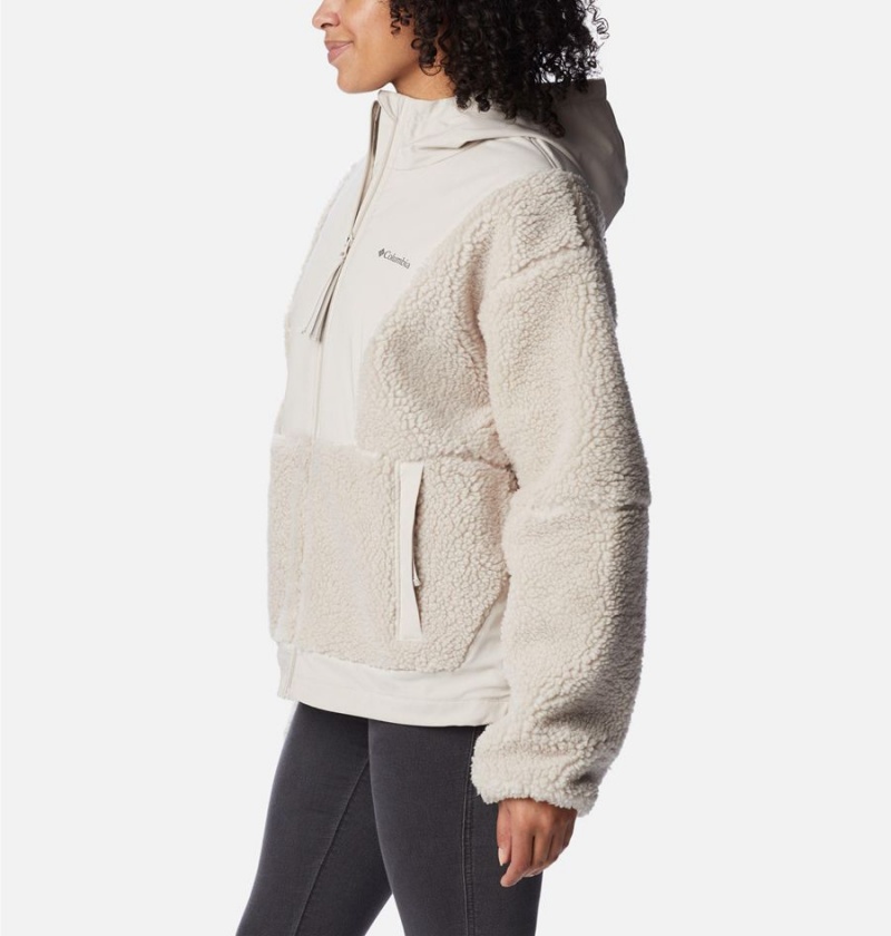 Columbia Hakatai Full Zip Women's Fleece Jacket White | GQDAYN-125
