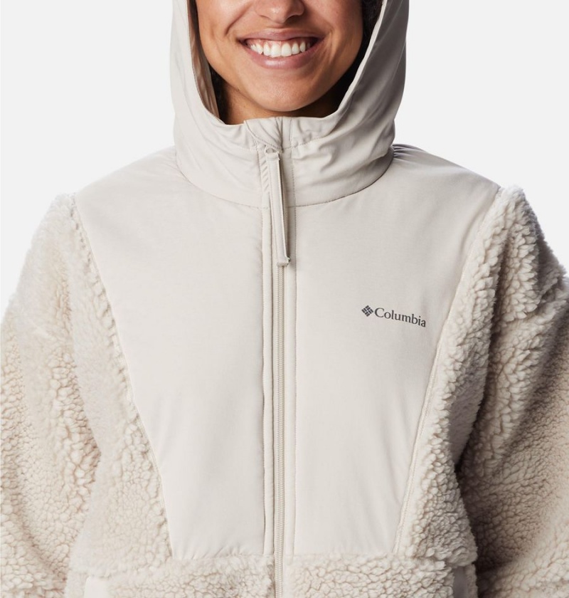 Columbia Hakatai Full Zip Women's Fleece Jacket White | GQDAYN-125