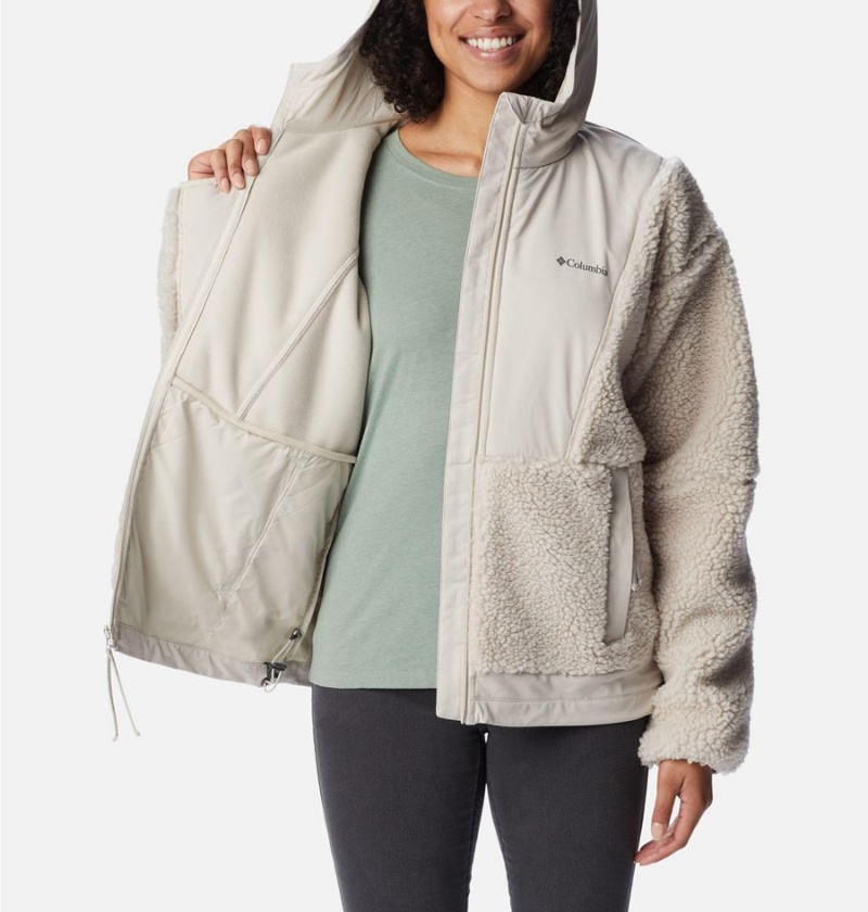 Columbia Hakatai Full Zip Women's Fleece Jacket White | GQDAYN-125