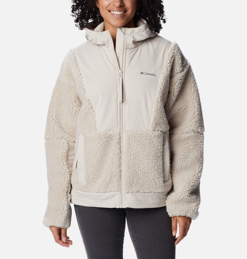 Columbia Hakatai Full Zip Women\'s Fleece Jacket White | GQDAYN-125
