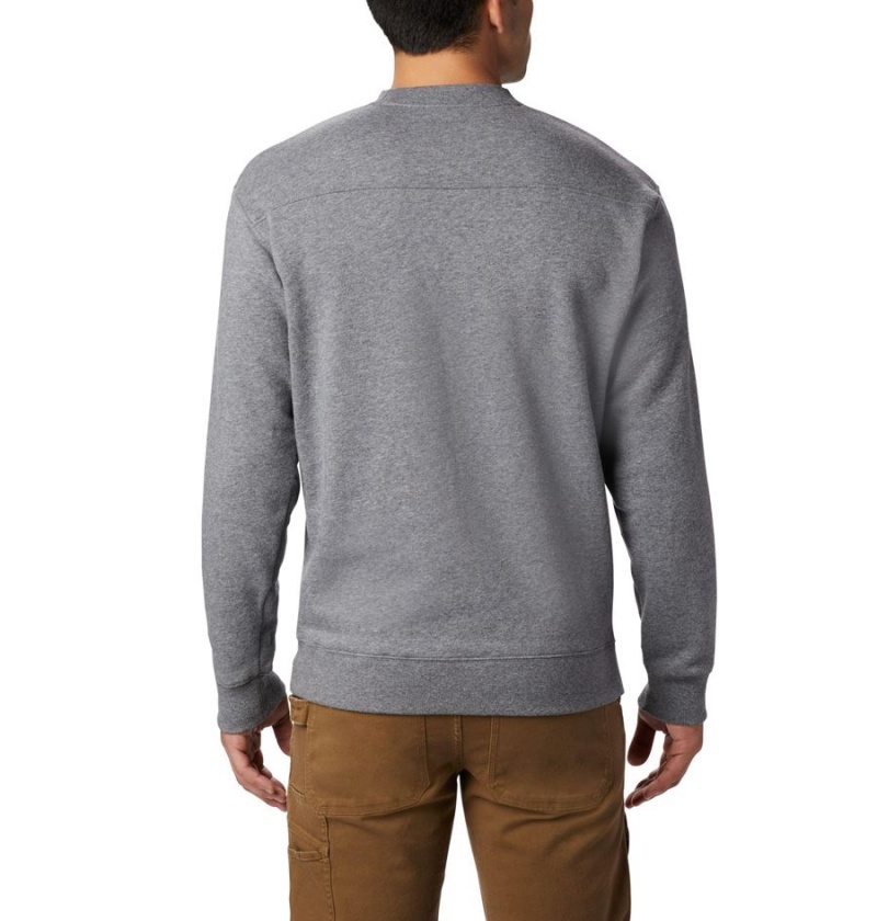 Columbia Hart Mountain II Crew Men's Sweatshirt Grey | GXWRUP-879