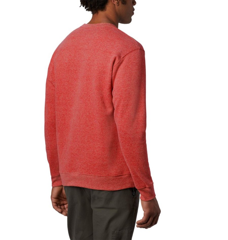 Columbia Hart Mountain II Crew Men's Sweatshirt Red | JHMTUQ-827
