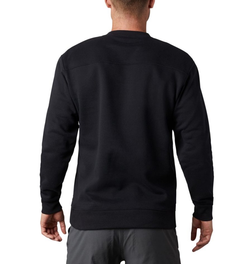 Columbia Hart Mountain II Crew Men's Sweatshirt Black | YAGCMR-870