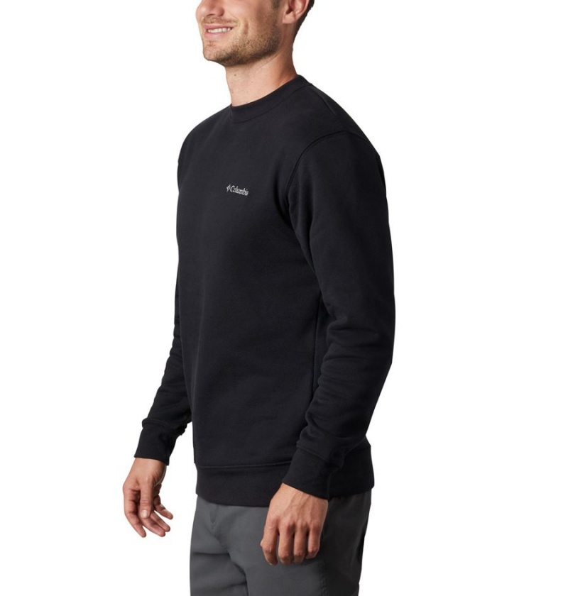 Columbia Hart Mountain II Crew Men's Sweatshirt Black | YAGCMR-870