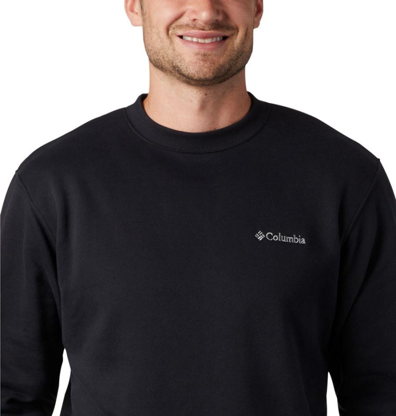 Columbia Hart Mountain II Crew Men's Sweatshirt Black | YAGCMR-870