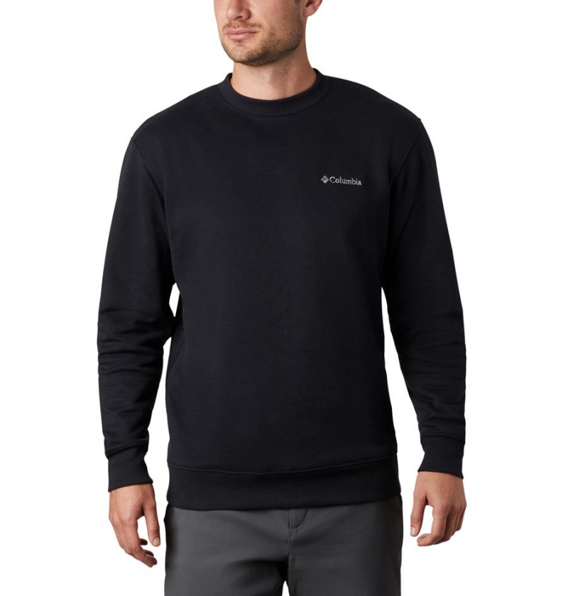 Columbia Hart Mountain II Crew Men\'s Sweatshirt Black | YAGCMR-870