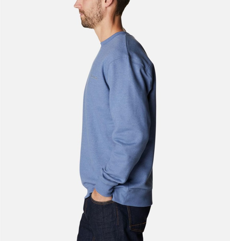 Columbia Hart Mountain II Crew Men's Sweatshirt Blue | IBGEHP-634