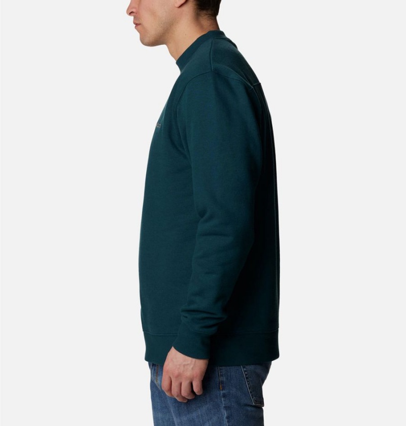 Columbia Hart Mountain II Crew Men's Sweatshirt Green | FCGXRK-896