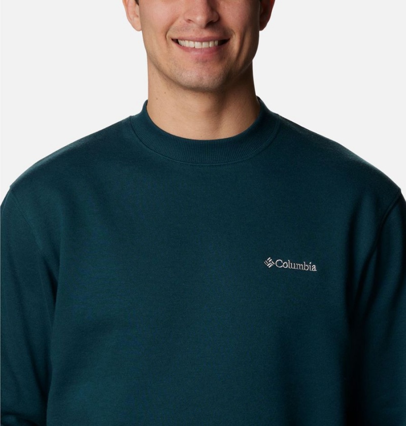 Columbia Hart Mountain II Crew Men's Sweatshirt Green | FCGXRK-896