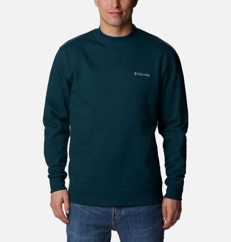 Columbia Hart Mountain II Crew Men\'s Sweatshirt Green | FCGXRK-896
