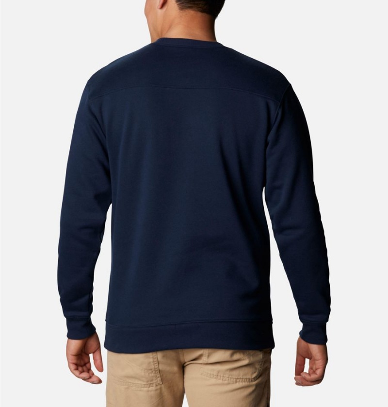 Columbia Hart Mountain II Crew Men's Sweatshirt Navy | YLWHXT-783