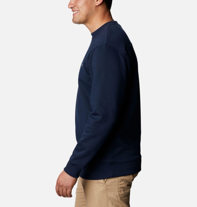 Columbia Hart Mountain II Crew Men's Sweatshirt Navy | YLWHXT-783