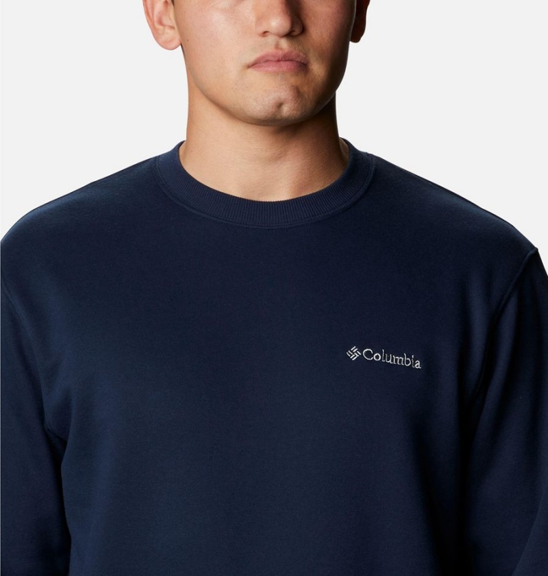 Columbia Hart Mountain II Crew Men's Sweatshirt Navy | YLWHXT-783