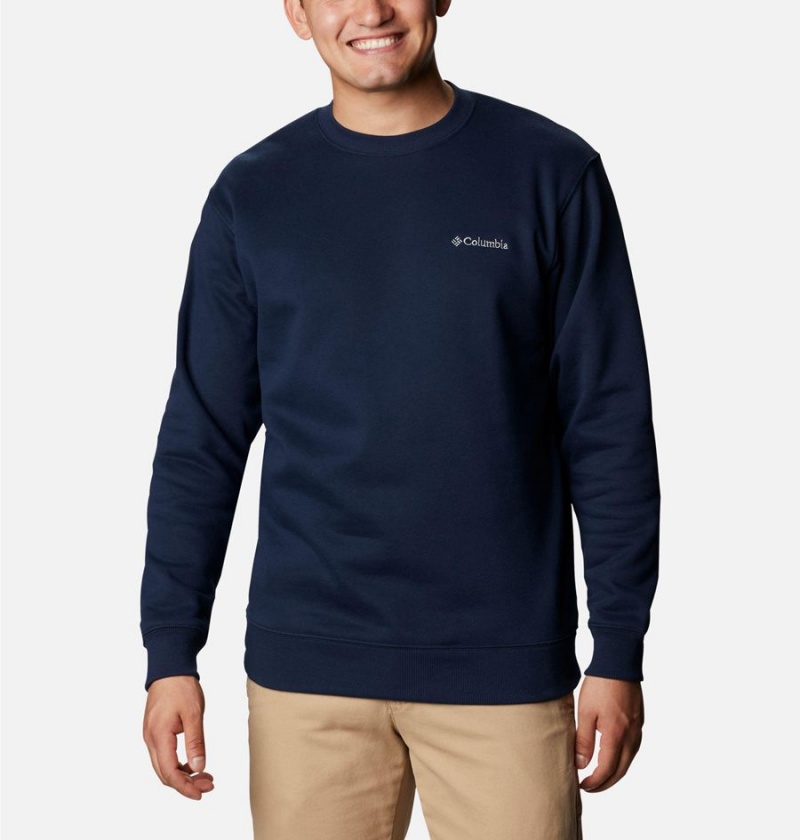 Columbia Hart Mountain II Crew Men\'s Sweatshirt Navy | YLWHXT-783