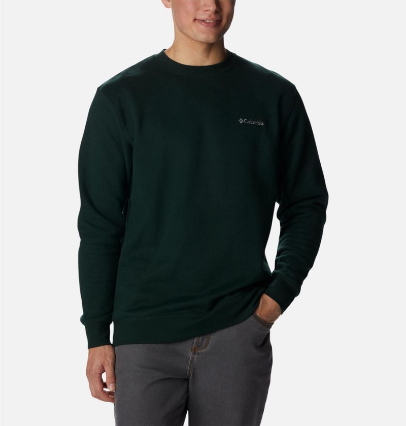 Columbia Hart Mountain II Crew Men's Sweatshirt Black | BPCNOK-637