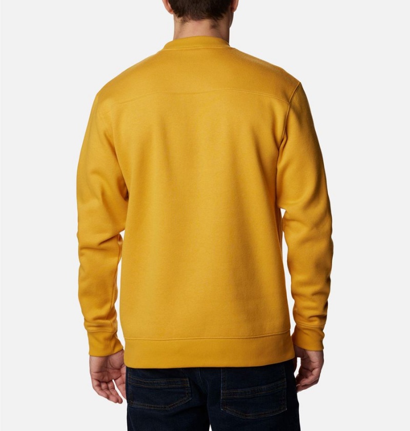Columbia Hart Mountain II Crew Men's Sweatshirt Yellow | RDGUQM-790