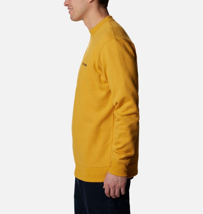 Columbia Hart Mountain II Crew Men's Sweatshirt Yellow | RDGUQM-790