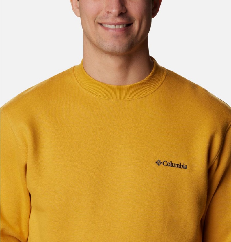 Columbia Hart Mountain II Crew Men's Sweatshirt Yellow | RDGUQM-790