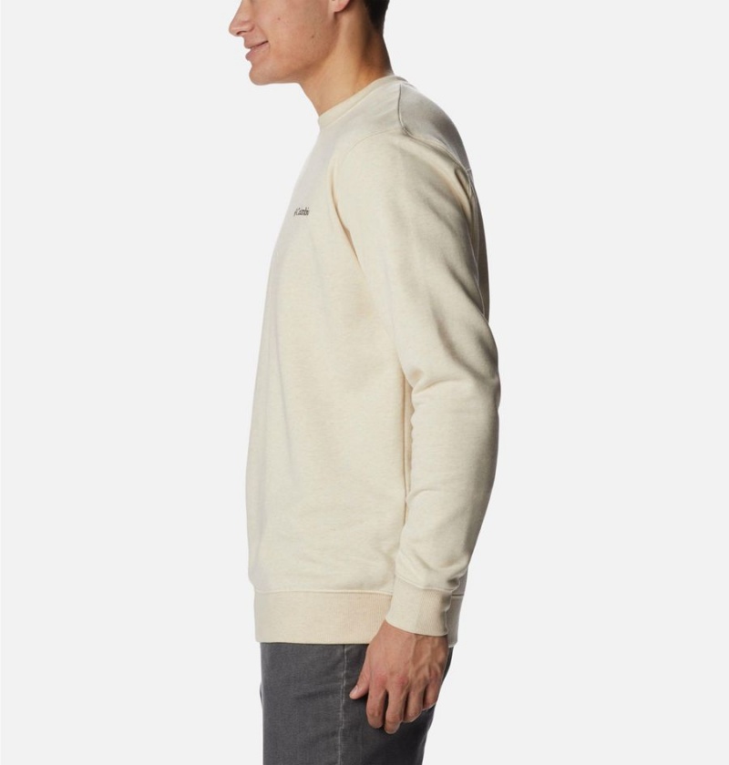 Columbia Hart Mountain II Crew Men's Sweatshirt Beige | VKCWOZ-780