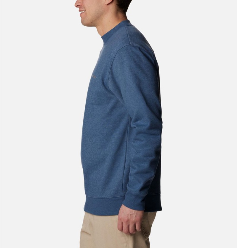 Columbia Hart Mountain II Crew Men's Sweatshirt Blue | RQGZYW-920