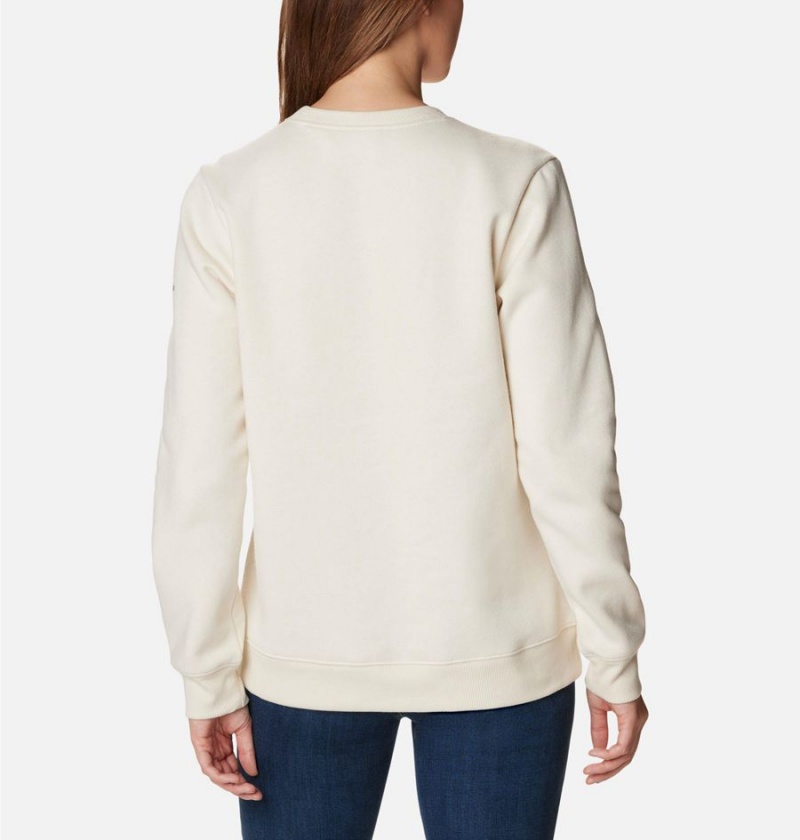 Columbia Hart Mountain II Graphic Crew Women's Pullover White | GQCNDF-563