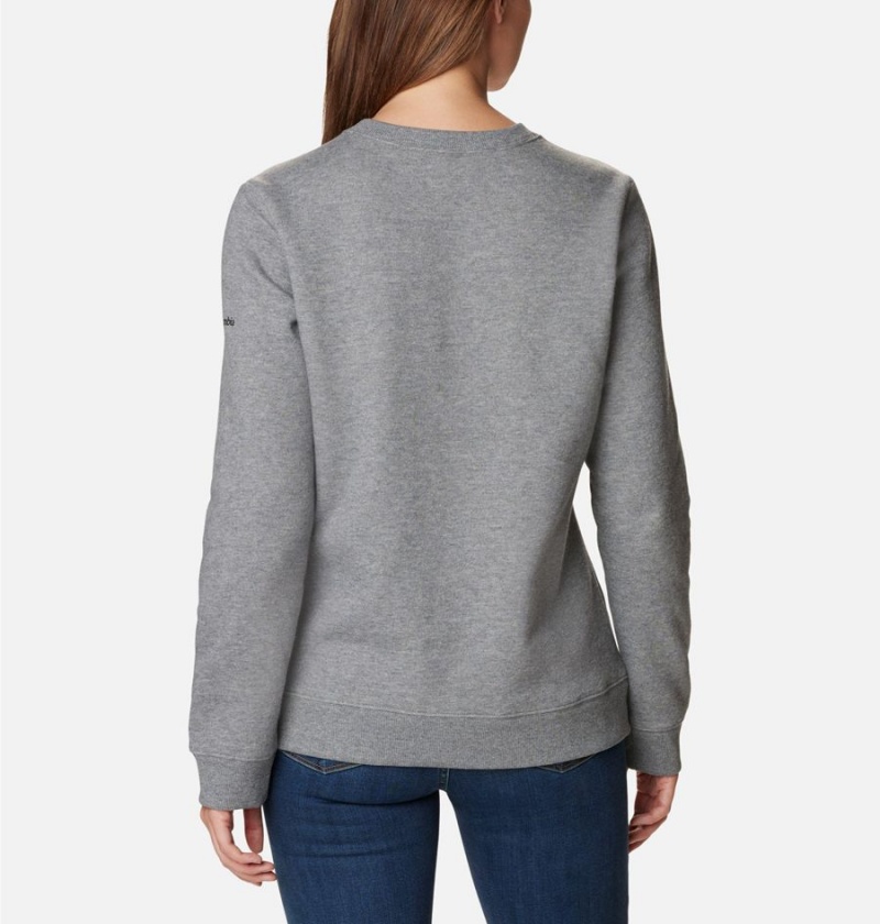 Columbia Hart Mountain II Graphic Crew Women's Pullover Grey | EXUZSN-451