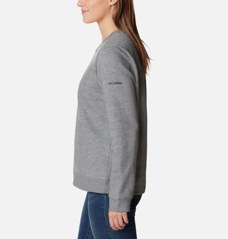Columbia Hart Mountain II Graphic Crew Women's Pullover Grey | EXUZSN-451
