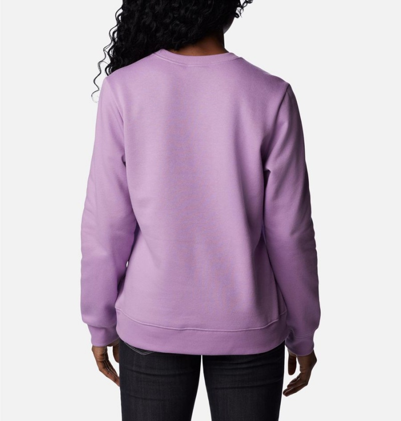 Columbia Hart Mountain II Graphic Crew Women's Pullover Purple | HOABJD-846