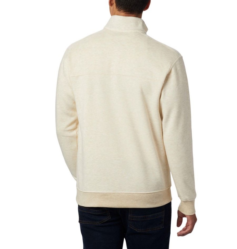 Columbia Hart Mountain II Half Zip Men's Sweatshirt Beige | HBAJMF-670