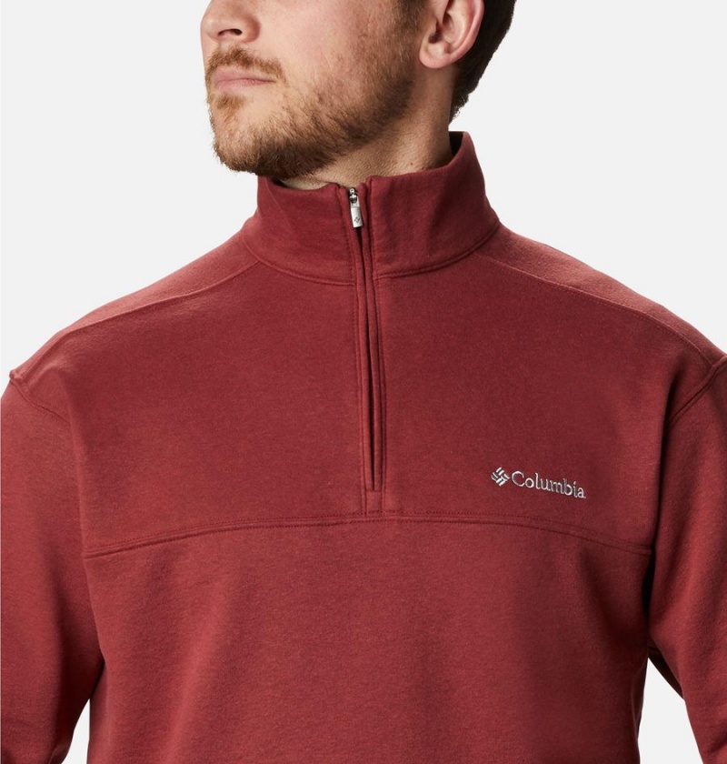 Columbia Hart Mountain II Half Zip Men's Sweatshirt Red | WINXJK-084