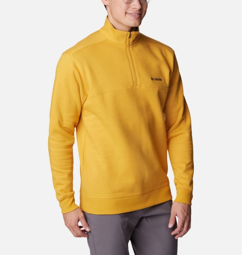 Columbia Hart Mountain II Half Zip Men's Sweatshirt Yellow | BRFMCX-327