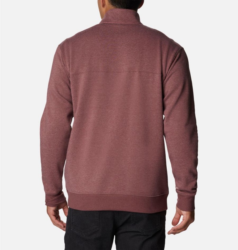 Columbia Hart Mountain II Half Zip Men's Sweatshirt Brown | RLWVYX-051