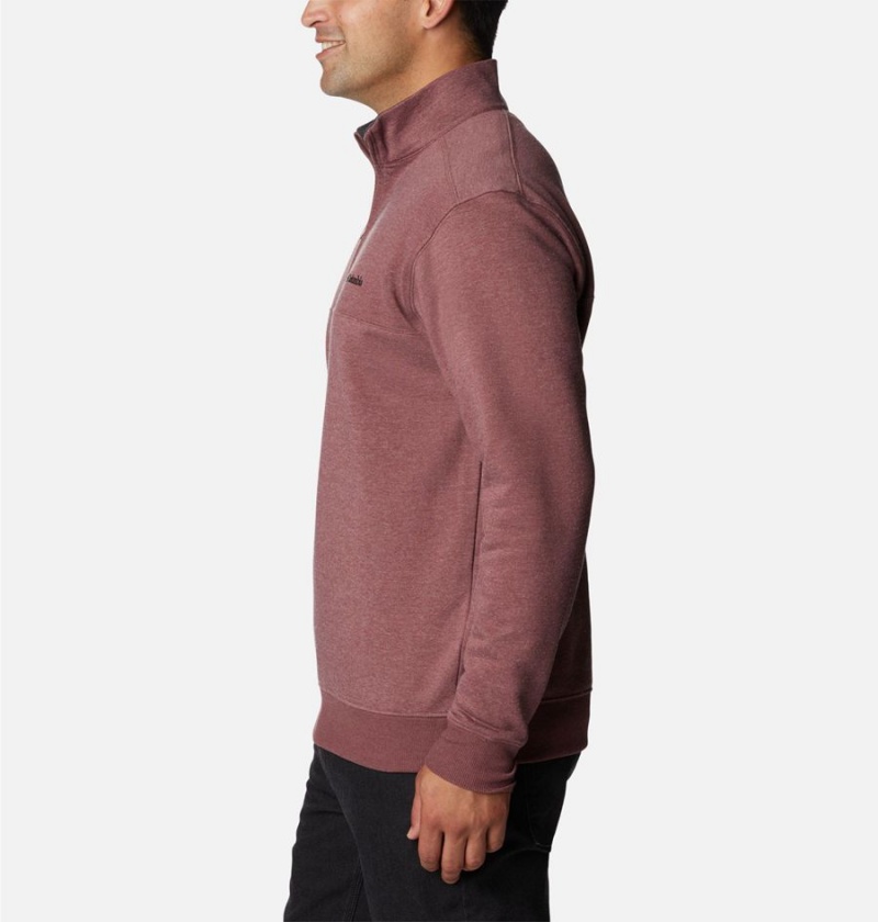 Columbia Hart Mountain II Half Zip Men's Sweatshirt Brown | RLWVYX-051