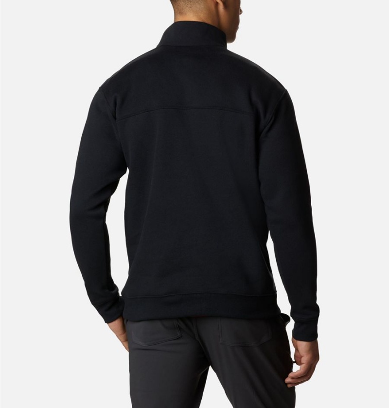 Columbia Hart Mountain II Half Zip Men's Sweatshirt Black | DWHELI-032