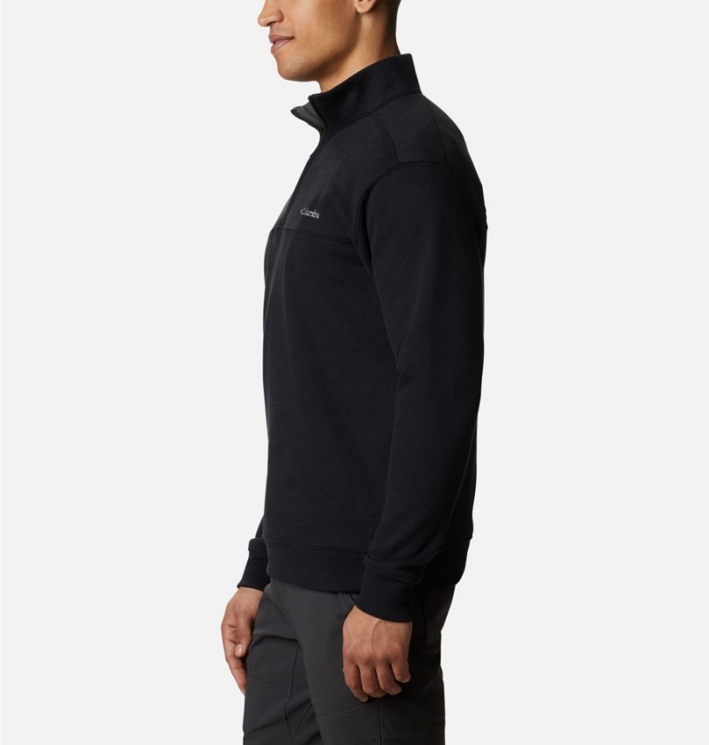 Columbia Hart Mountain II Half Zip Men's Sweatshirt Black | DWHELI-032