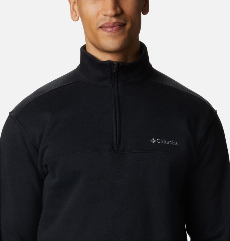 Columbia Hart Mountain II Half Zip Men's Sweatshirt Black | DWHELI-032
