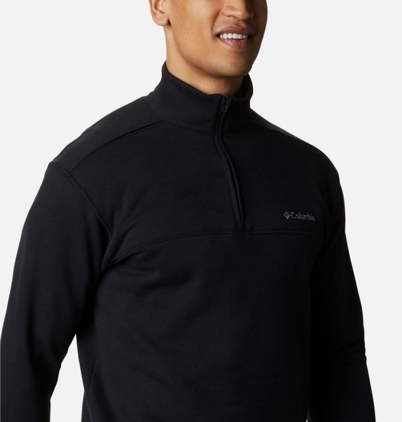 Columbia Hart Mountain II Half Zip Men's Sweatshirt Black | DWHELI-032