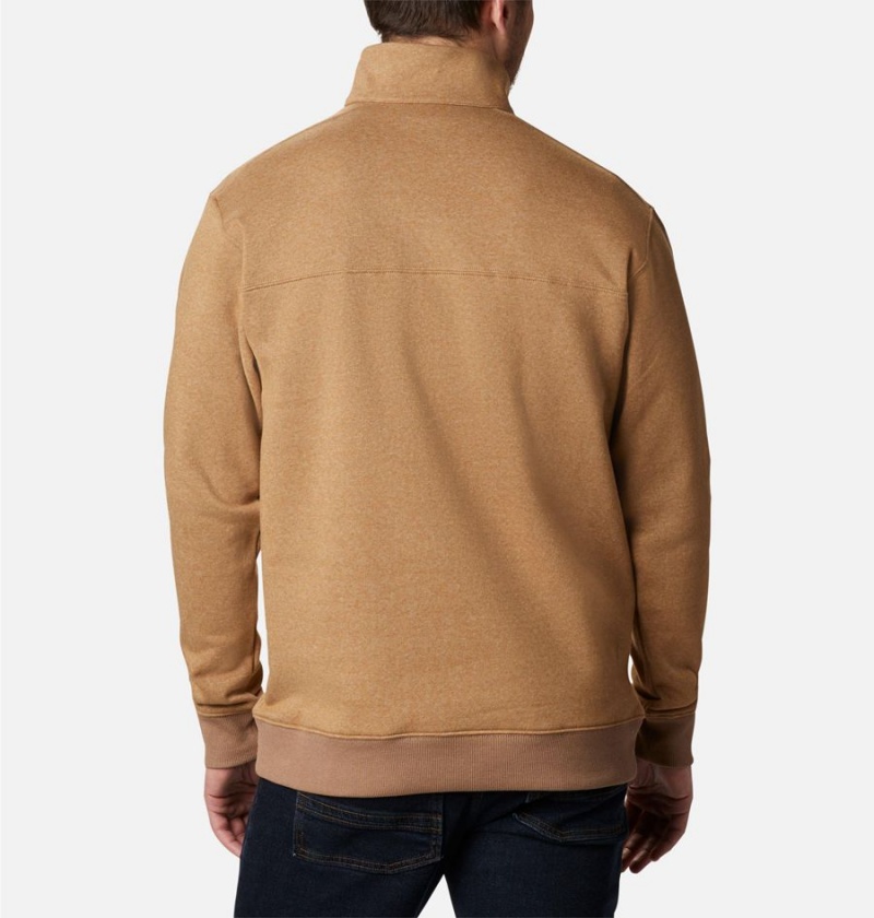 Columbia Hart Mountain II Half Zip Men's Sweatshirt Khaki | NVJCDL-041