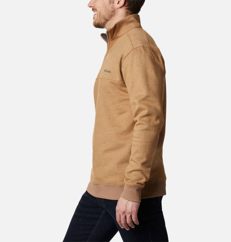 Columbia Hart Mountain II Half Zip Men's Sweatshirt Khaki | NVJCDL-041