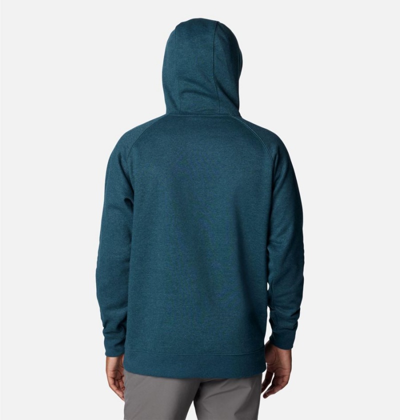 Columbia Hart Mountain II Men's Hoodie Blue | TMEAFX-982