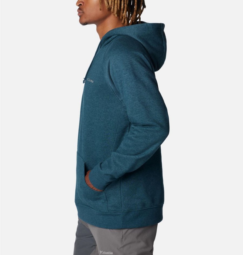 Columbia Hart Mountain II Men's Hoodie Blue | TMEAFX-982
