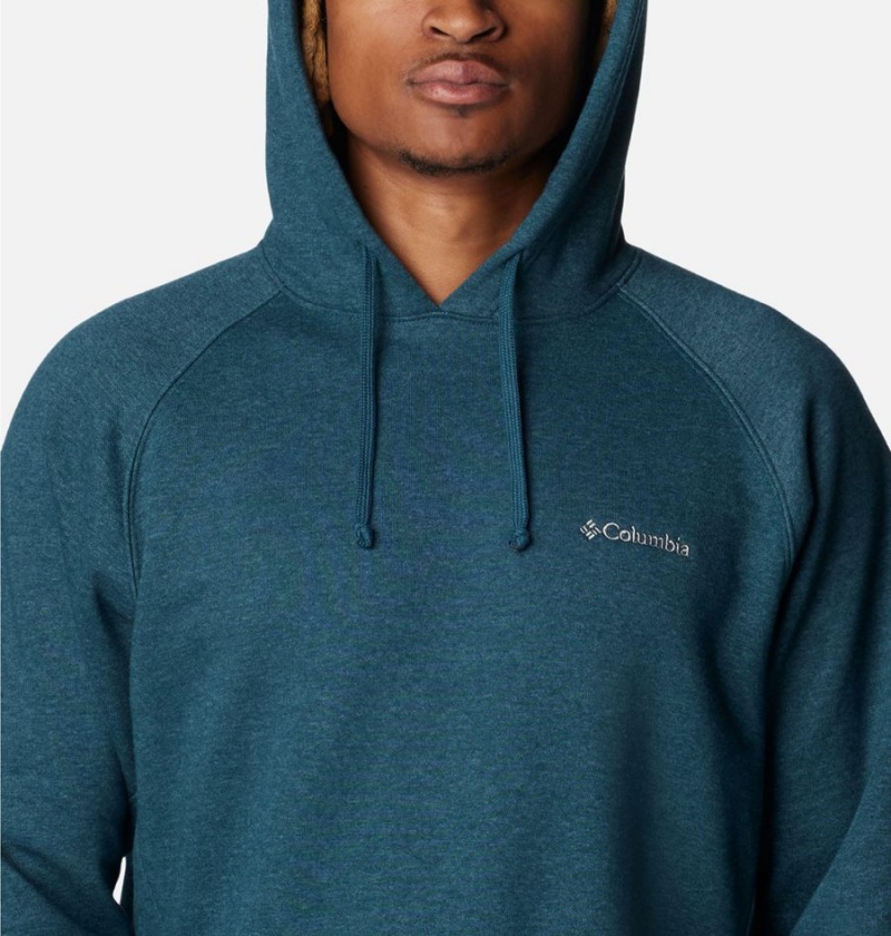Columbia Hart Mountain II Men's Hoodie Blue | TMEAFX-982