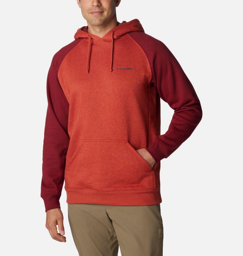 Columbia Hart Mountain II Men\'s Hoodie Red | YUJISX-612