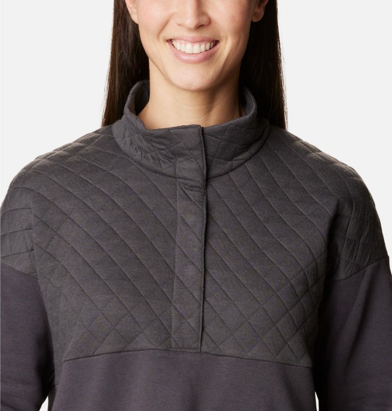 Columbia Hart Mountain Quilted Half Snap Women's Pullover Beige | VSXZQP-695