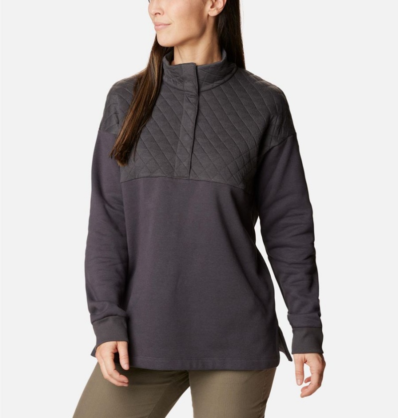 Columbia Hart Mountain Quilted Half Snap Women's Pullover Beige | VSXZQP-695
