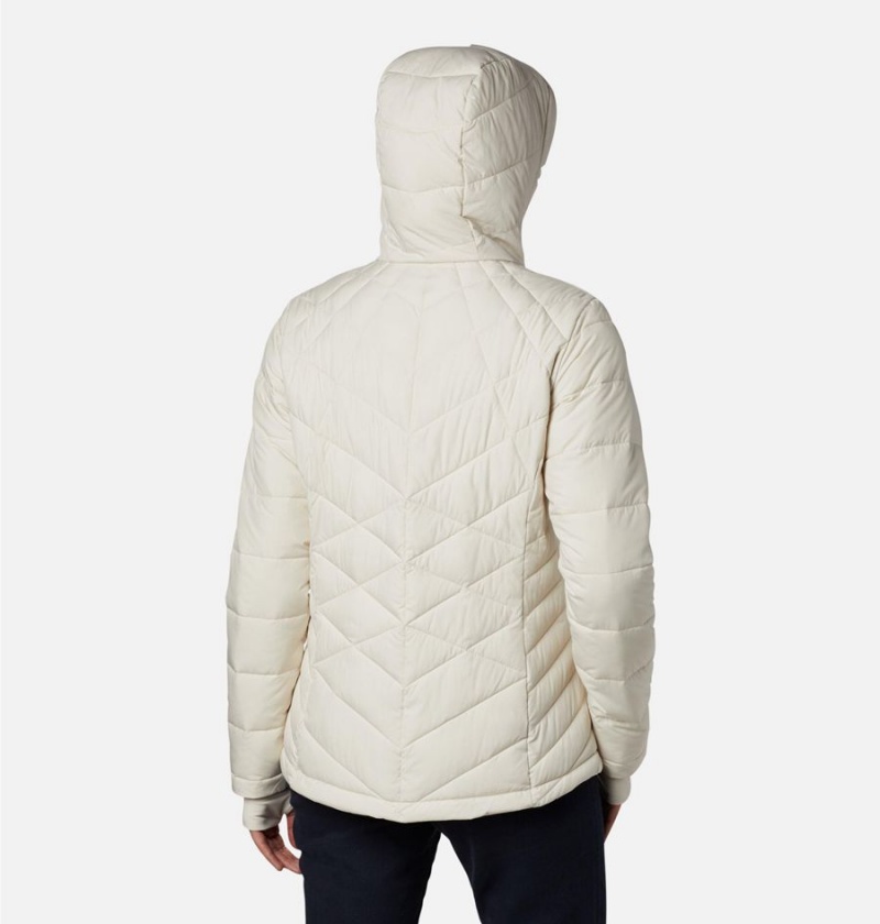 Columbia Heavenly Hooded Women's Puffer Jacket White | PQAFER-589