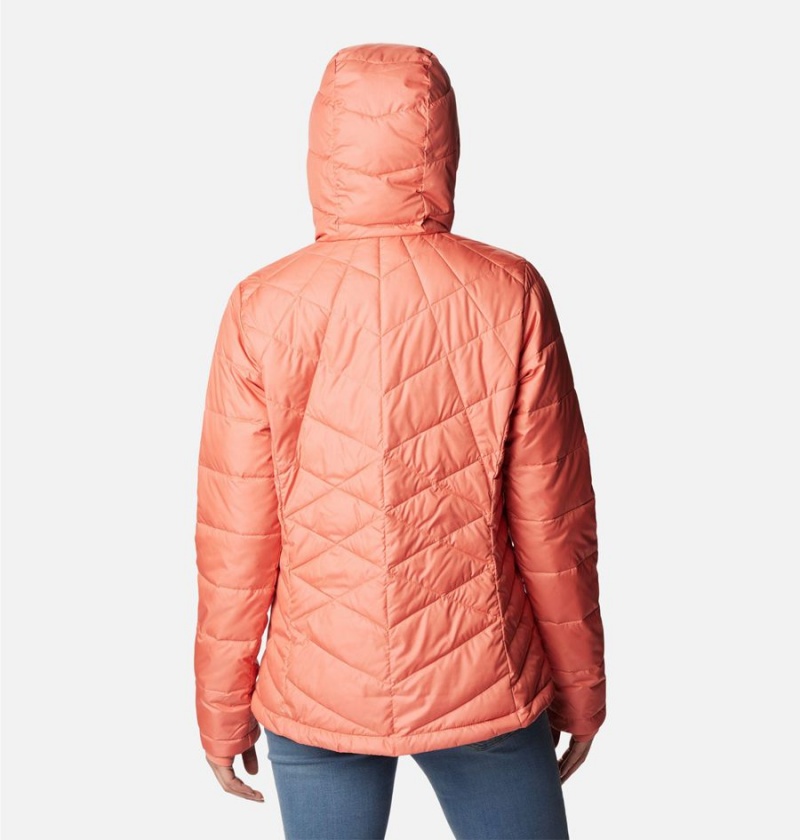 Columbia Heavenly Hooded Women's Puffer Jacket Coral | YZAFMG-916