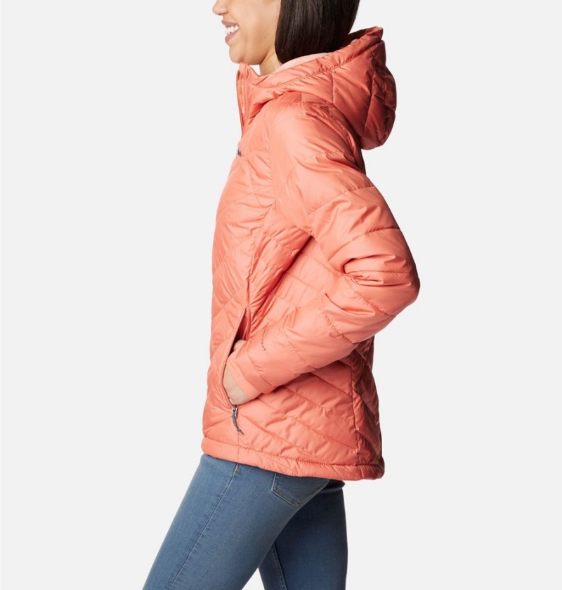 Columbia Heavenly Hooded Women's Puffer Jacket Coral | YZAFMG-916