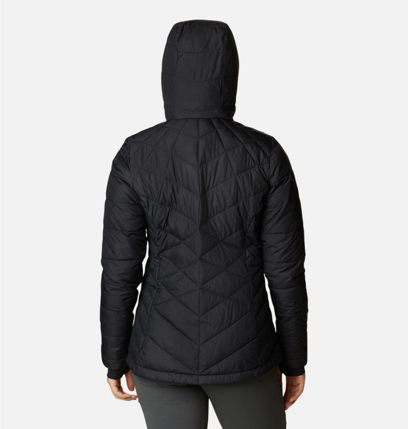 Columbia Heavenly Hooded Women's Puffer Jacket Black | DUHKLF-089