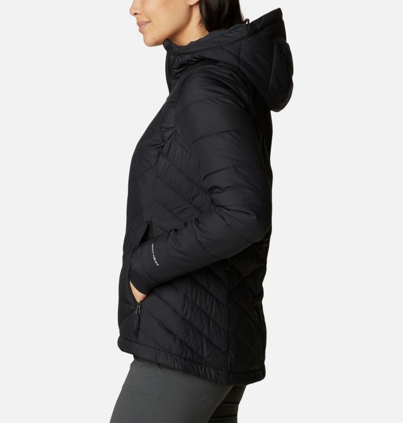 Columbia Heavenly Hooded Women's Puffer Jacket Black | DUHKLF-089